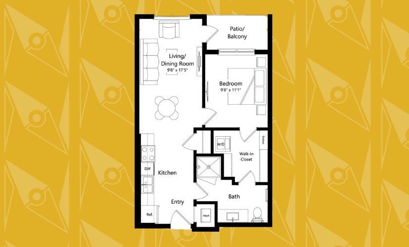 one bedroom apartment with balcony in Richmond VA