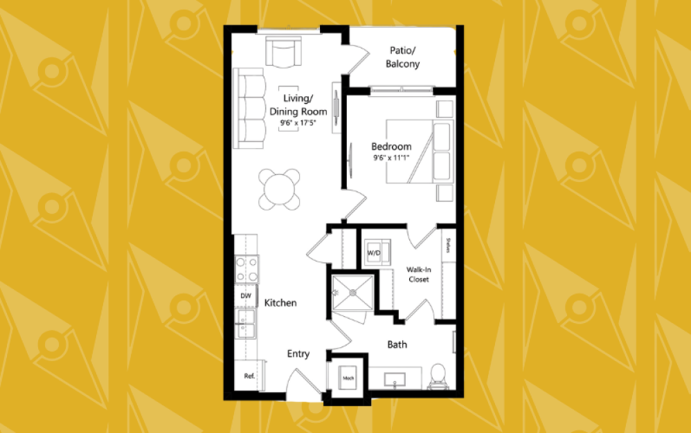 one bedroom apartment with balcony in Richmond VA